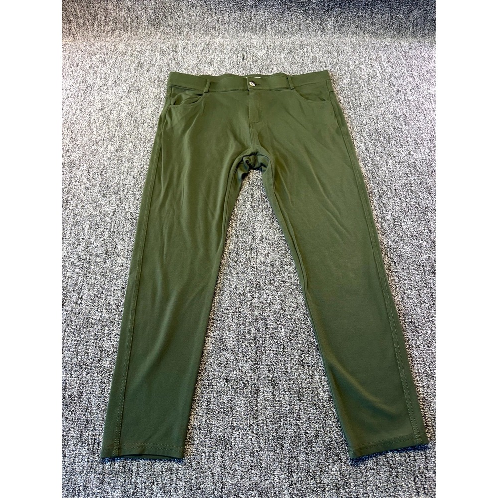 Yelete Pants Womens 2XL Olive Green Stretch Slim Fit Casual Office Jeggings